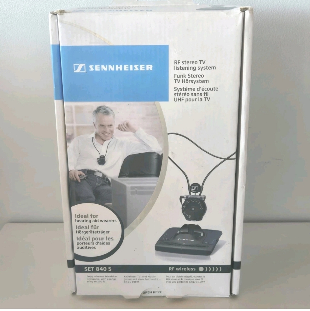 Sennheiser 840-S RF Stereo TV Listening System Wireless Ideal For Hearing Aids